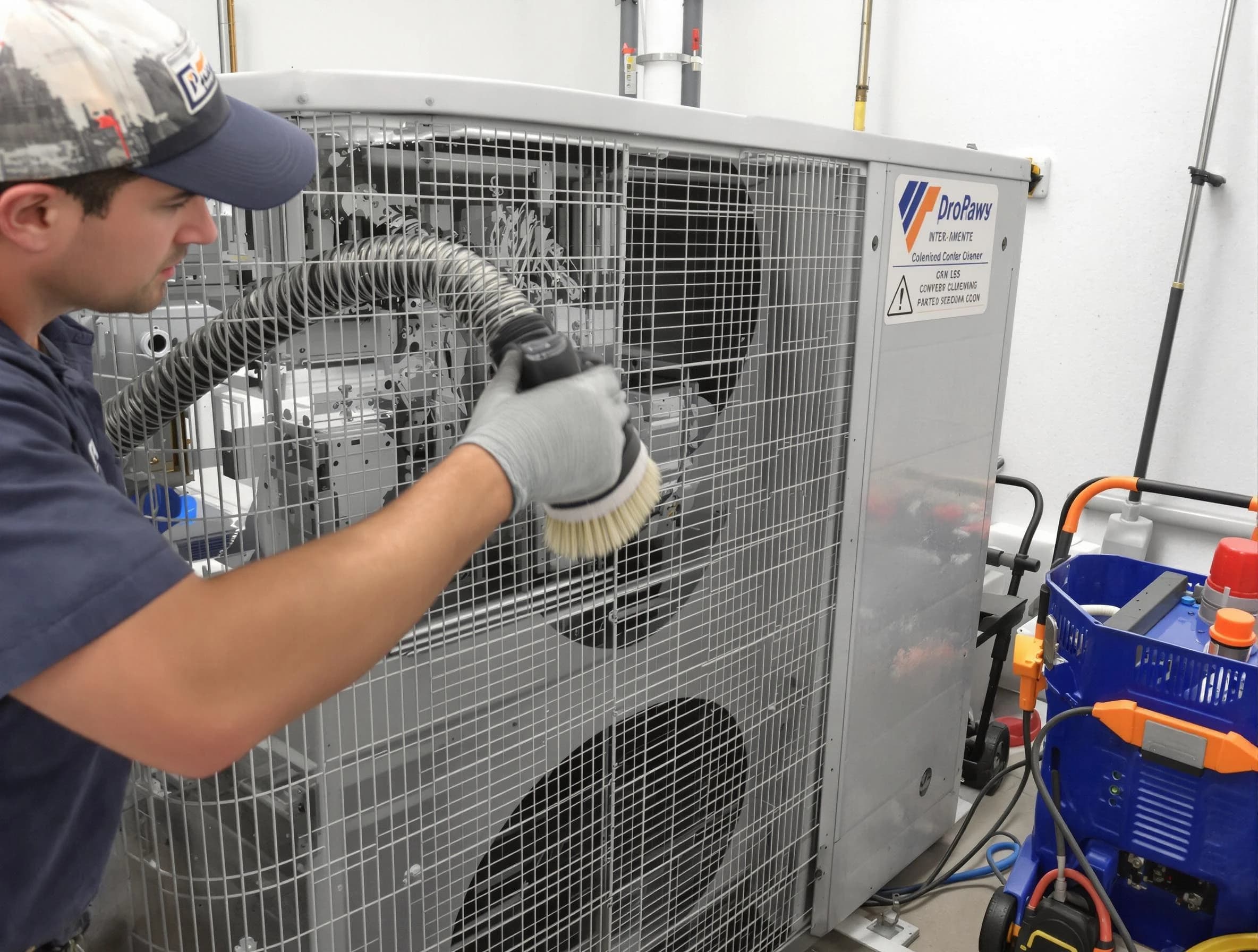 Del City Air Duct Cleaning specialist performing precision AC coil cleaning for improved system performance in Del City
