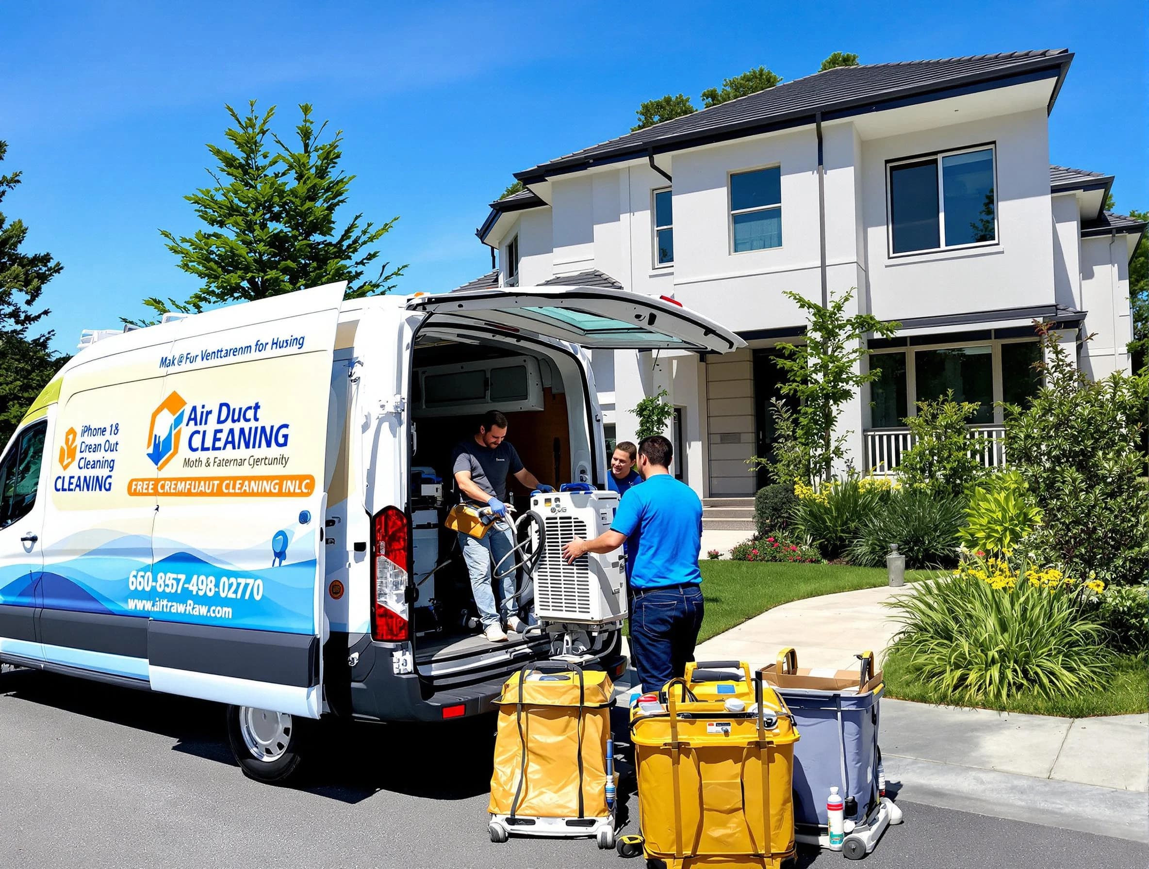 Del City Air Duct Cleaning technician performing professional air duct cleaning in Del City