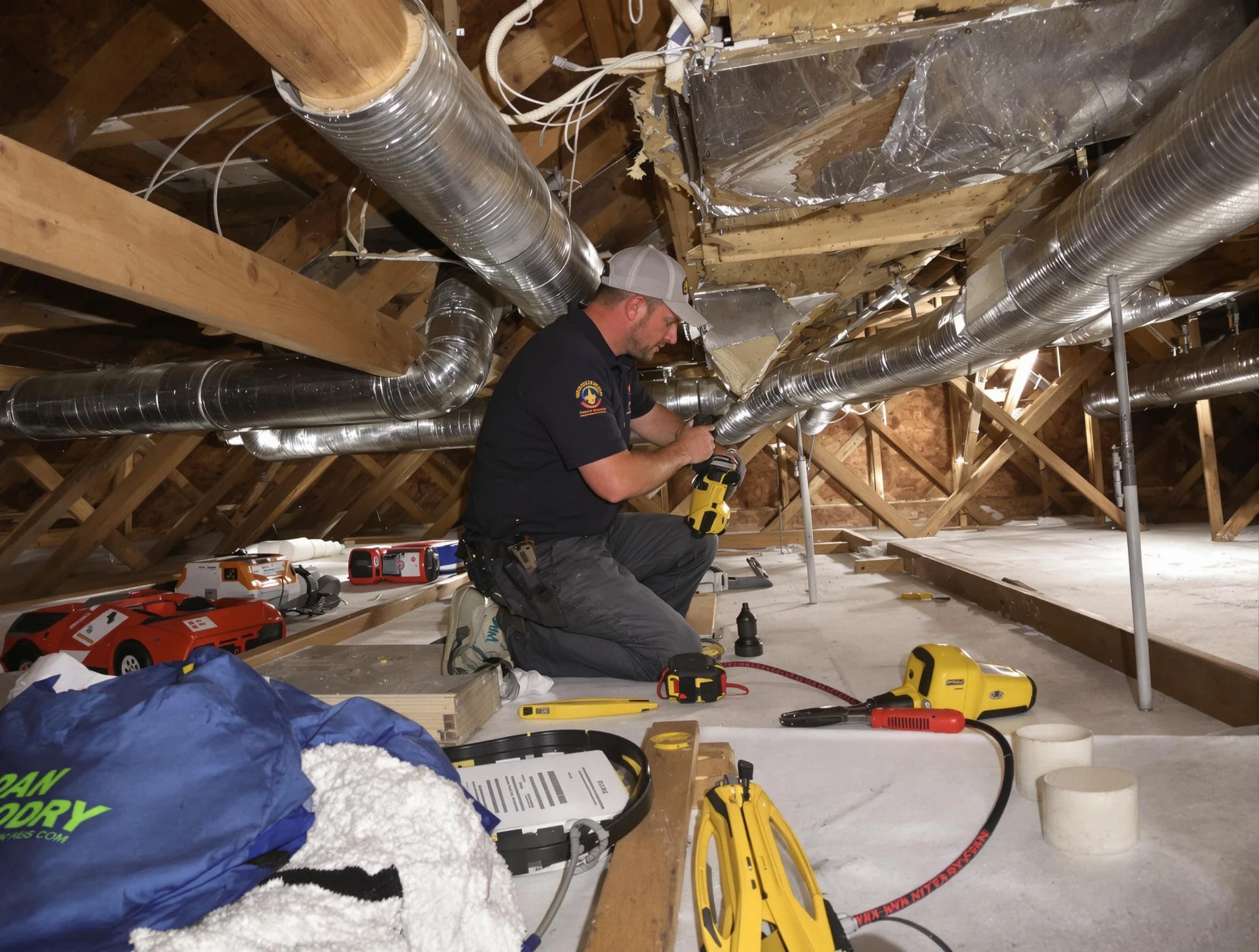 Professional air duct repair by Del City Air Duct Cleaning in Del City