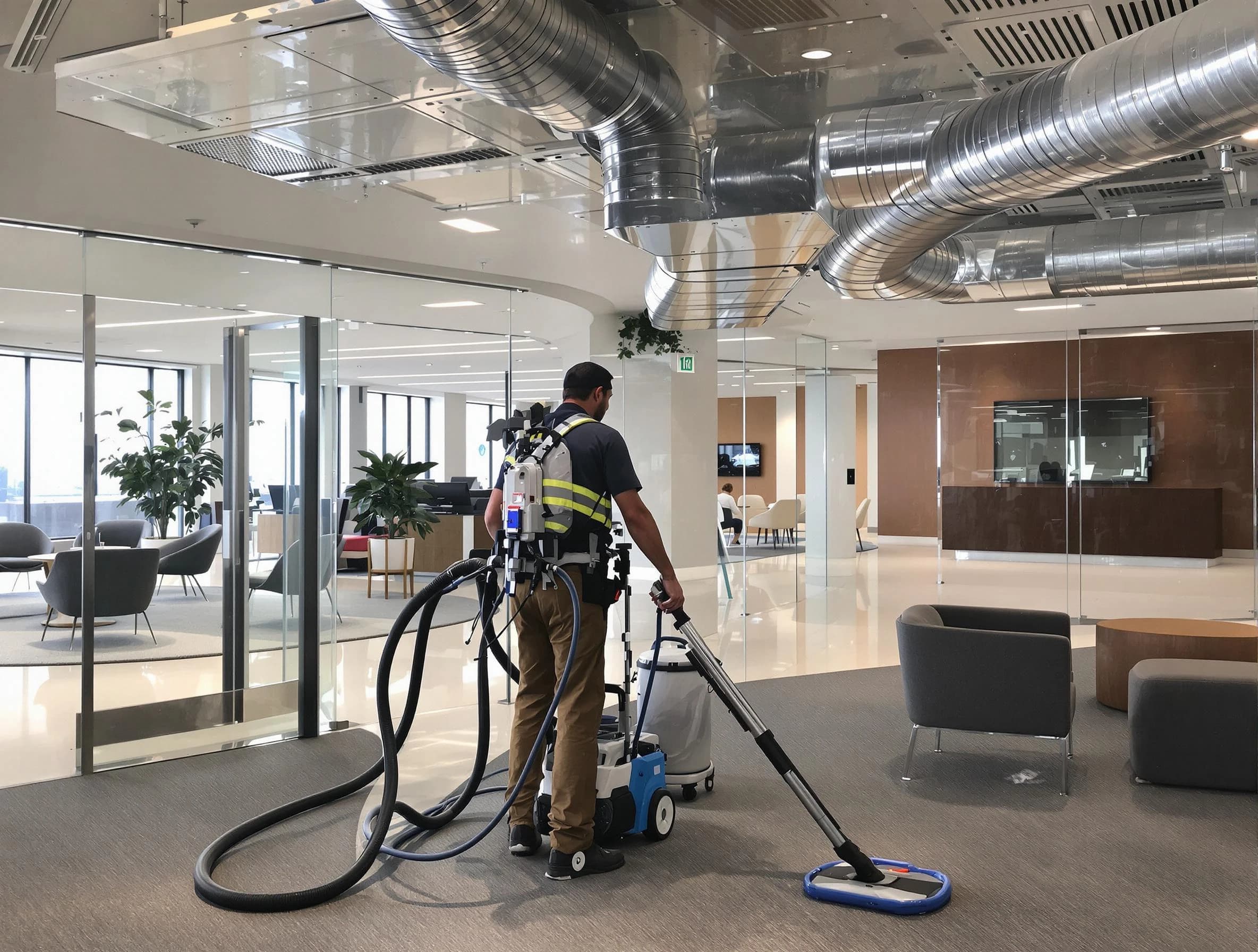 Commercial duct cleaning service by Del City Air Duct Cleaning in Del City