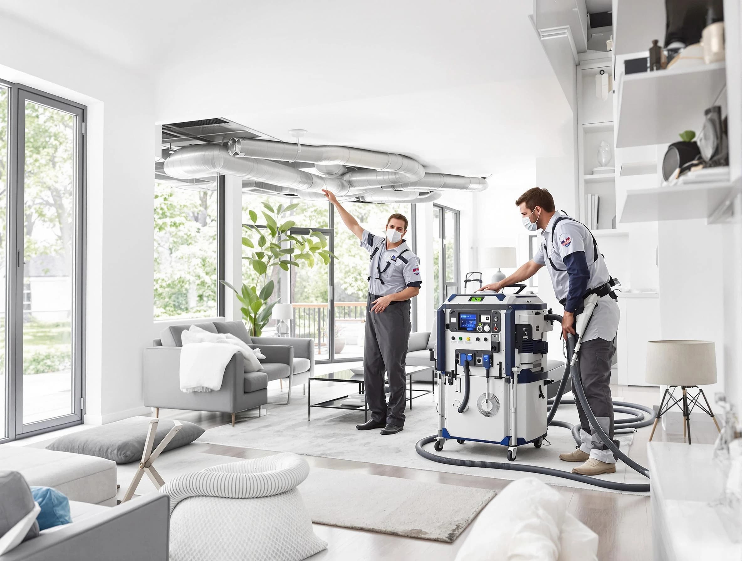 Del City Air Duct Cleaning professional conducting pure air duct cleaning with state-of-the-art equipment in Del City