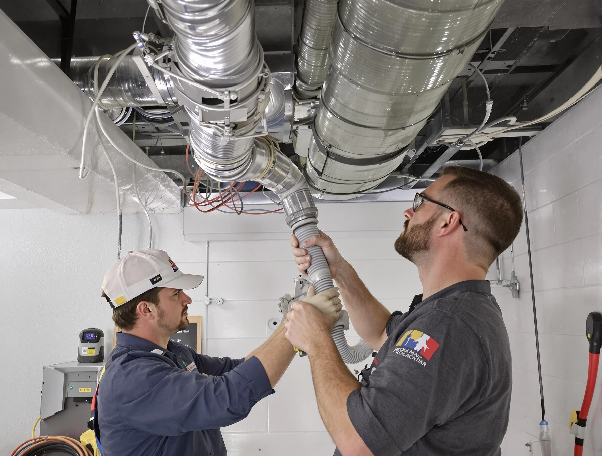 Del City Air Duct Cleaning technician performing thorough AC duct cleaning in Del City