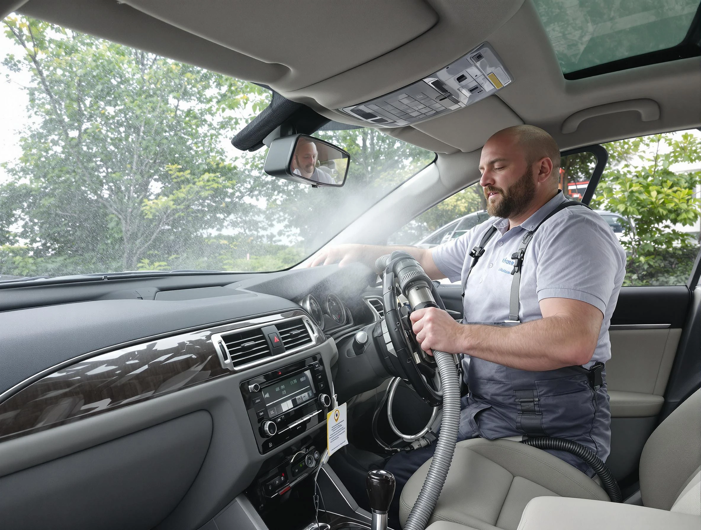 Del City Air Duct Cleaning specialist performing professional car duct cleaning in Del City