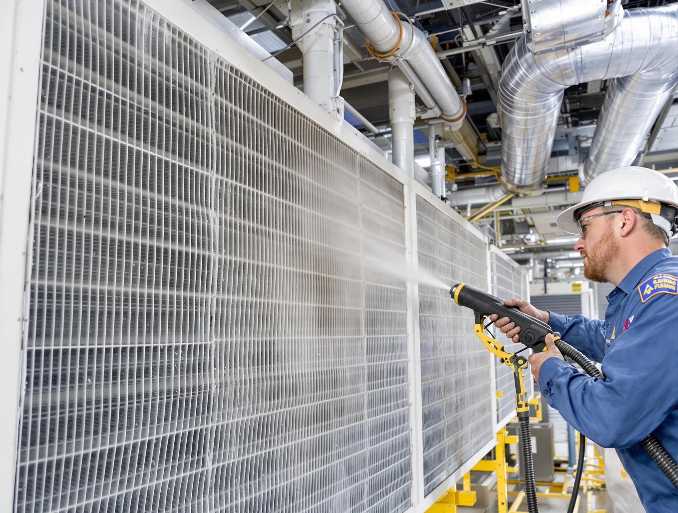 Professional commercial coil cleaning by Del City Air Duct Cleaning in Del City