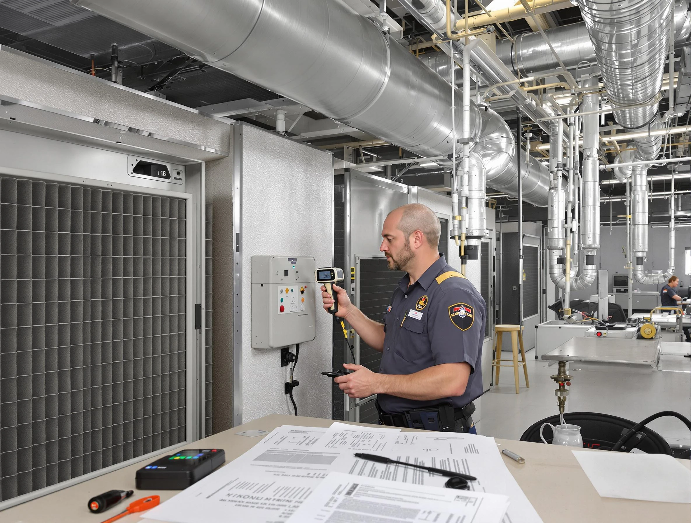 Professional filter system inspection by Del City Air Duct Cleaning in Del City