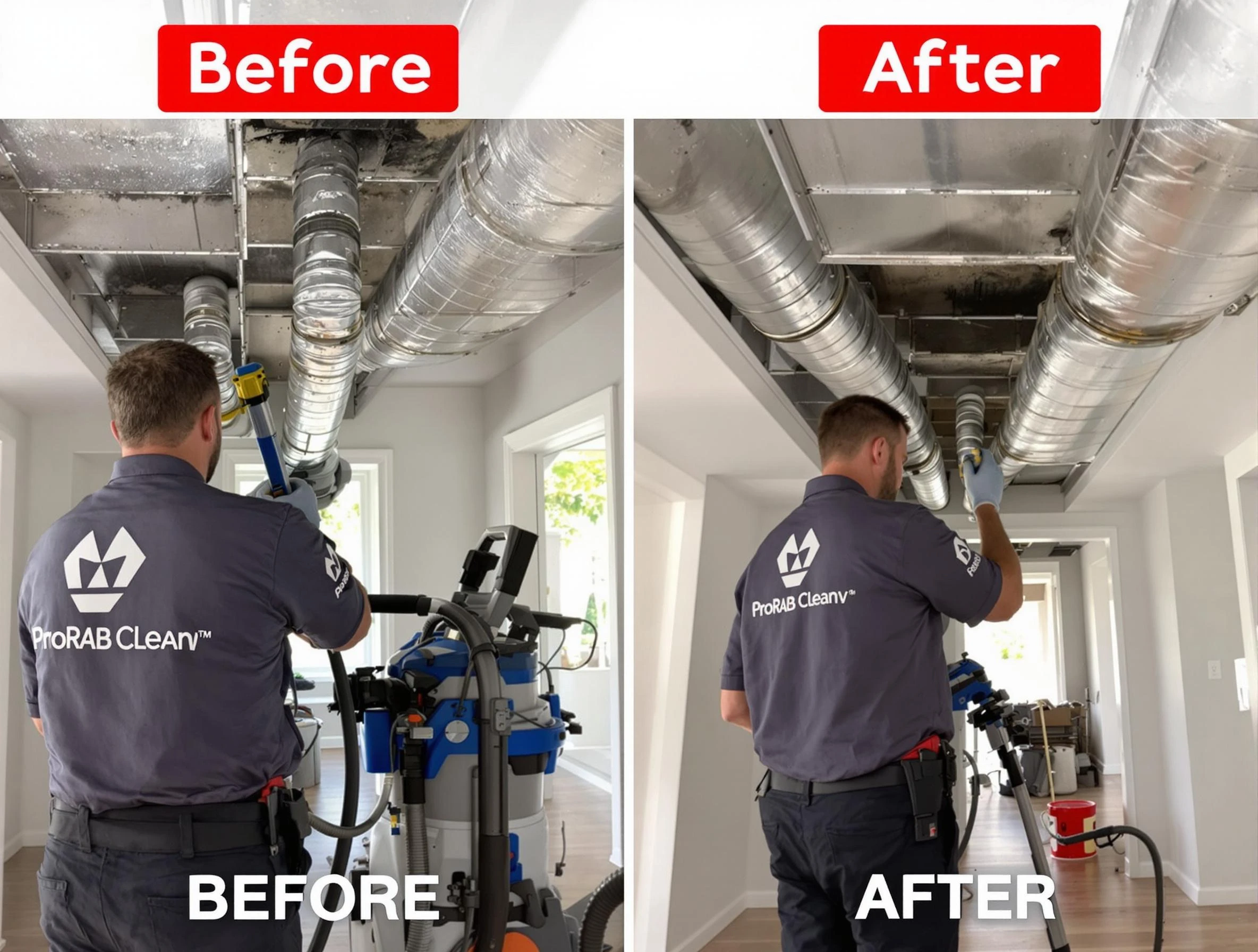 Del City Air Duct Cleaning expert performing thorough residential duct cleaning in a Del City home